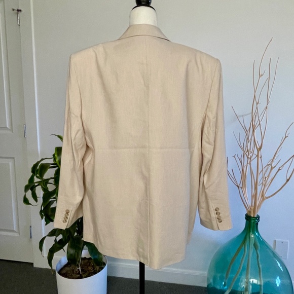 *SOLD* BNWT Banana Republic Lina Relaxed Linen Blazer - Natual - XL - Picture 8 of 10